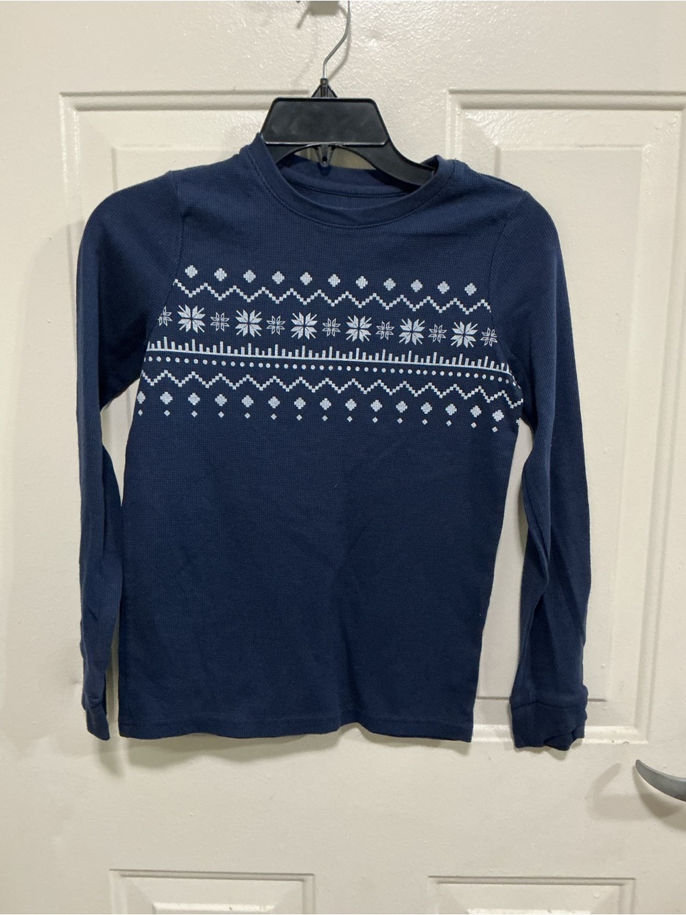 Epic Threads Navy Long-Sleeve Snowflake Thermal Tee